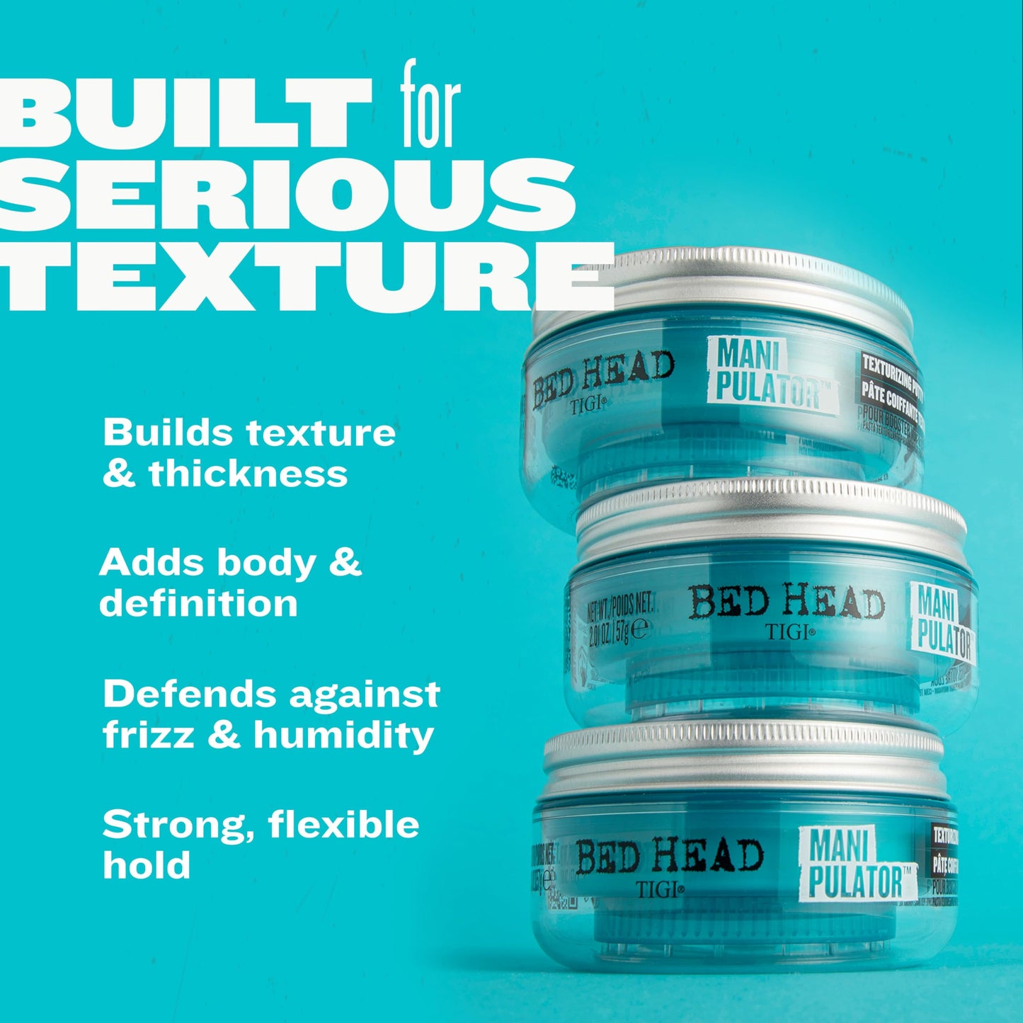 TIGI Bed Head Manipulator Texturizing Putty, Firm Hold Styling Putty for Short to Medium Hair, 2.01 oz Beauty & Personal Care Bed Head