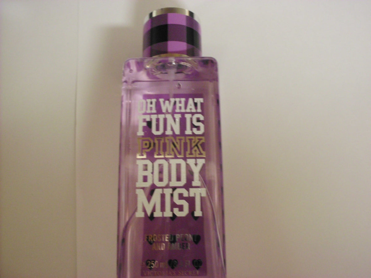 Victoria Secret Oh What Fun Is Pink Body Mist, Frosted Peony & Amber 8.4 Oz