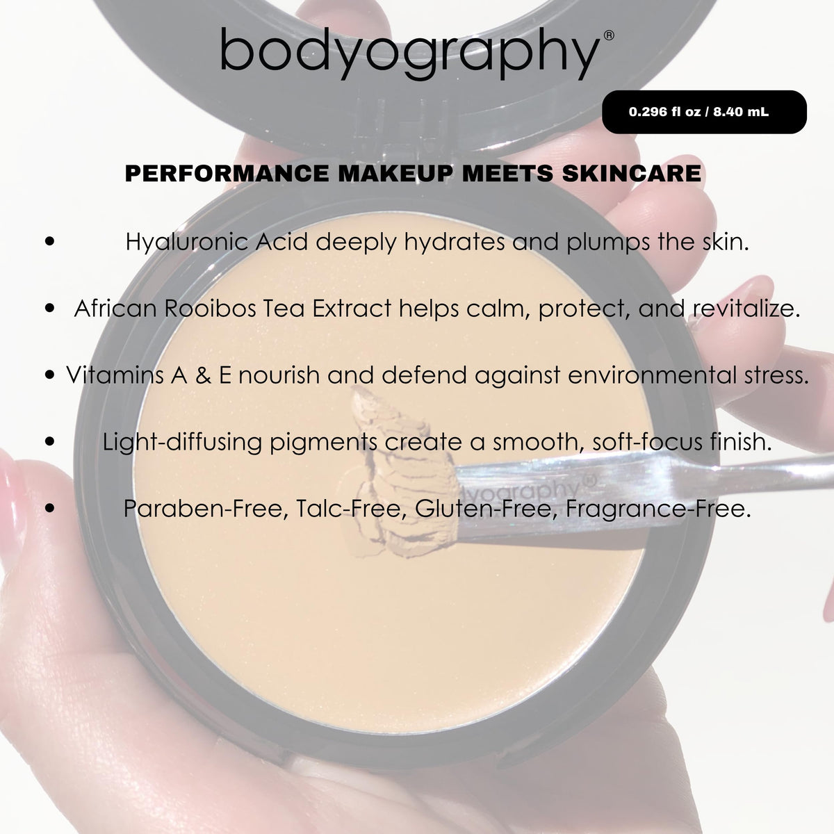 Bodyography Silk Cream Foundation - Medium/Dark | Hydrating, Weightless Liquid Cream Foundation with Hyaluronic Acid & African Rooibos Tea | Beauty & Personal Care Bodyography