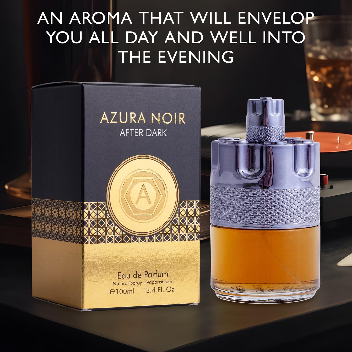 Azura Noir After Dark Eau De Parfum for Men - Woody Spicy Fragrance - Long-Lasting Cologne Choice For Daily Wear - Top Notes of Lemon, Mandarin Beauty & Personal Care URBAN COLLECTION