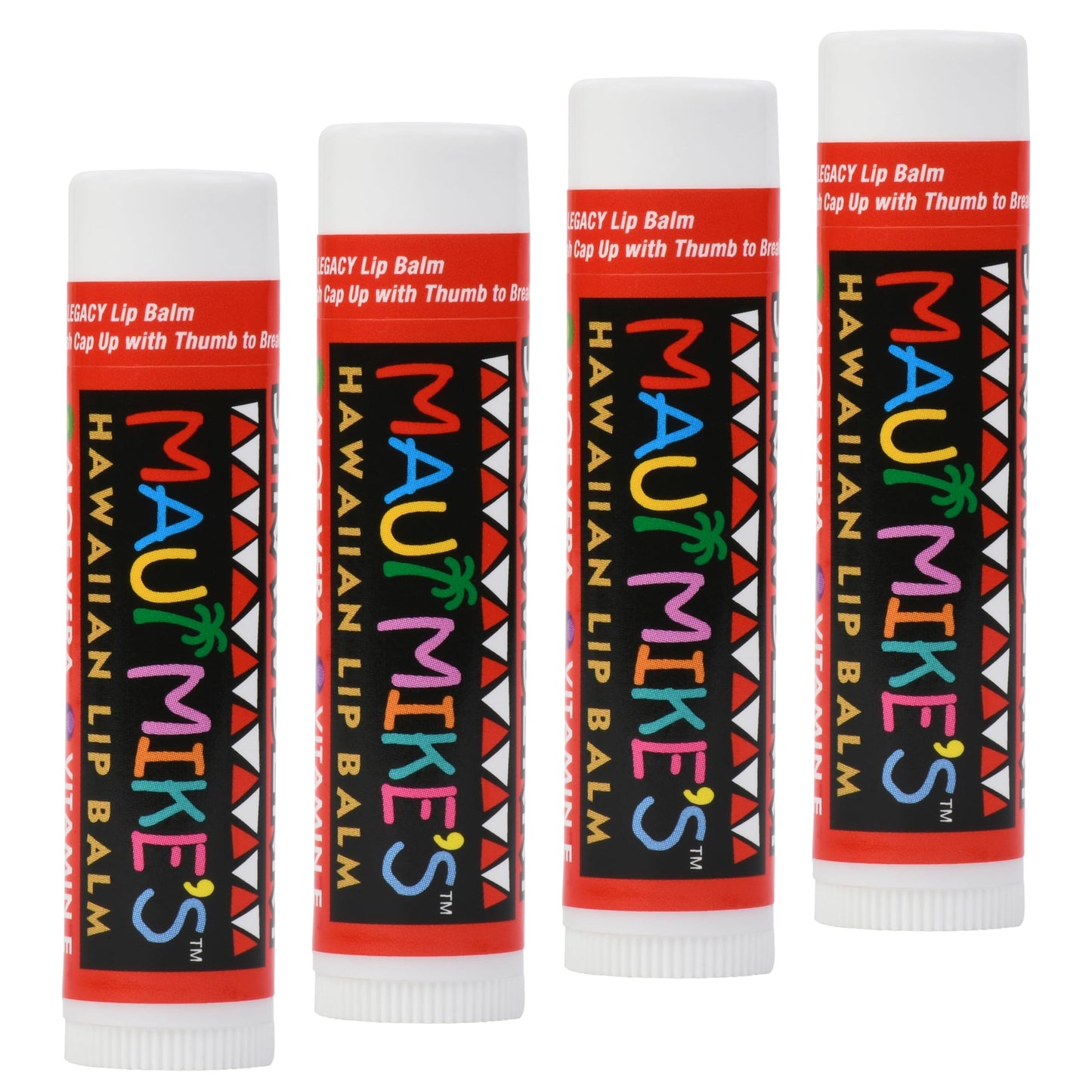 MAUI MIKE'S Best Tasting Lip Balm STRAWBERRY (4 PACK) Contains Aloe Vera,Vitamin E and Beeswax. Glides on Smooth Like the Perfect Wave. Great Beauty & Personal Care MAUI MIKE'S