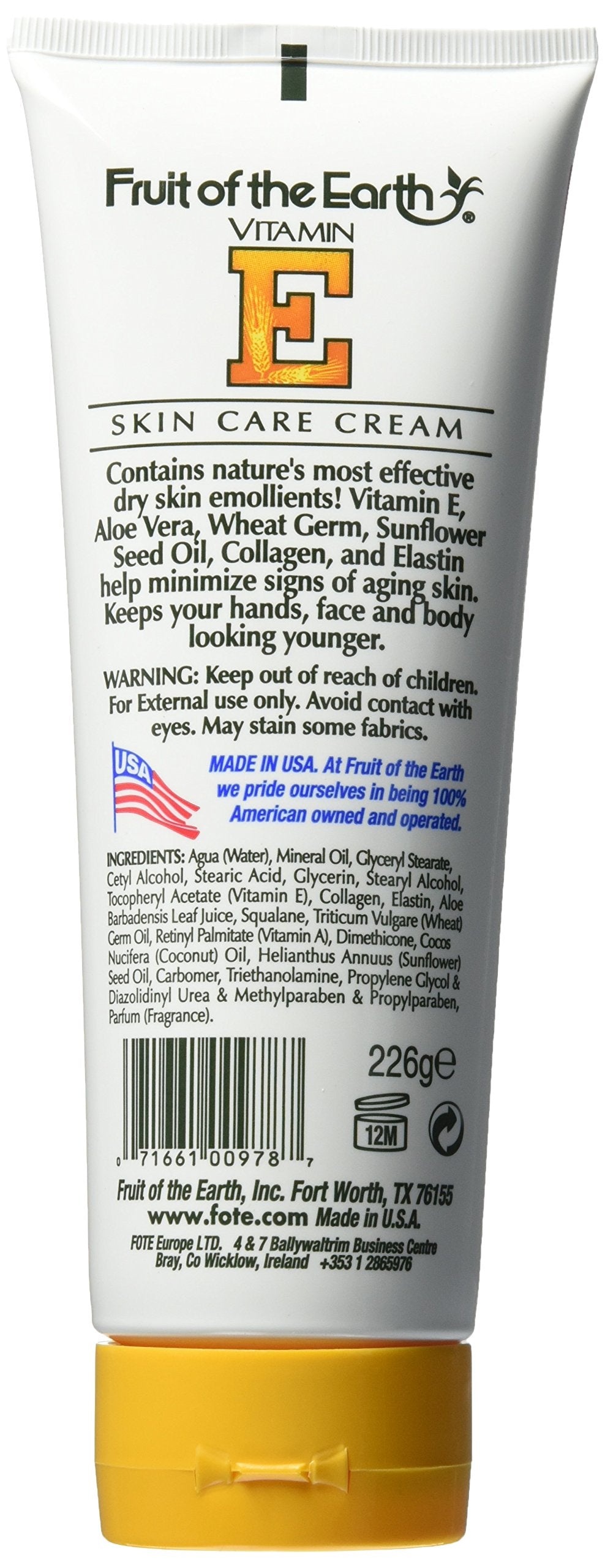 Fruit of the Earth Vitamin-E Cream Tube, 8 Ounce Beauty & Personal Care Fruit of the Earth