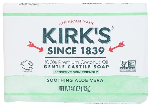 Kirk's Original Coco Castile Bar Soap Soothing Aloe Vera, 4 Oz Beauty & Personal Care Kirk's