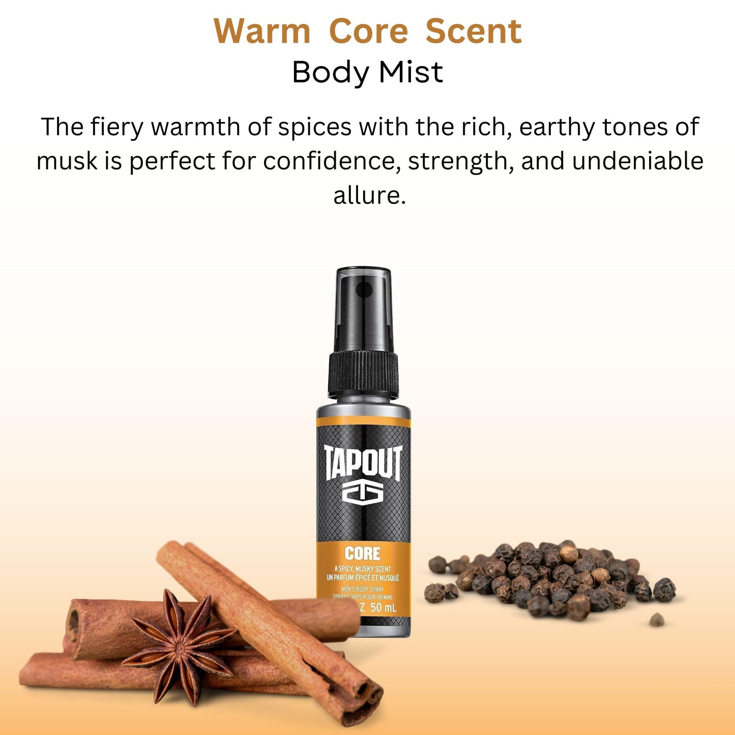 Tapout Core Body Spray for Men - Travel Spray, 1.5 Ounce Beauty & Personal Care TAPOUT