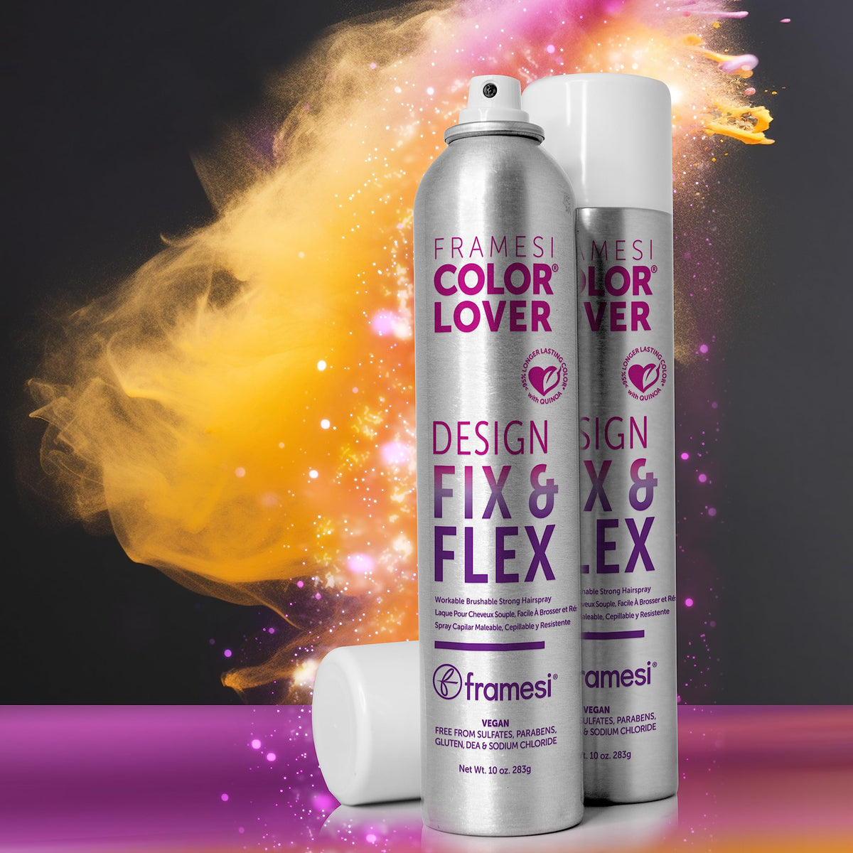 FRAMESI Color Lover Design Fix & Flex Strong Hold Hairspray, 10 oz, Workable and Brushable Hair Spray Beauty & Personal Care FRAMESI