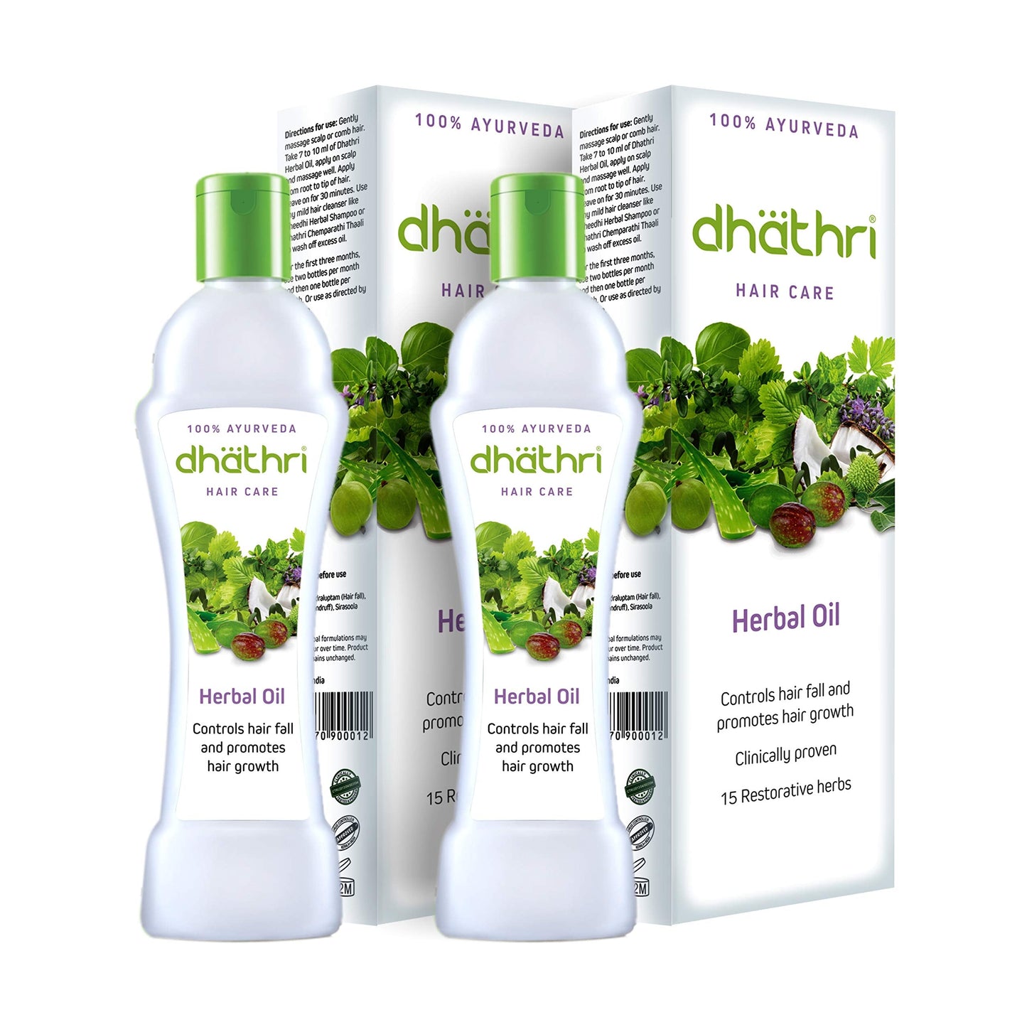 Dhathri Hair Care Herbal Oil - 100 ml (Pack of 2) Beauty & Personal Care dhathri