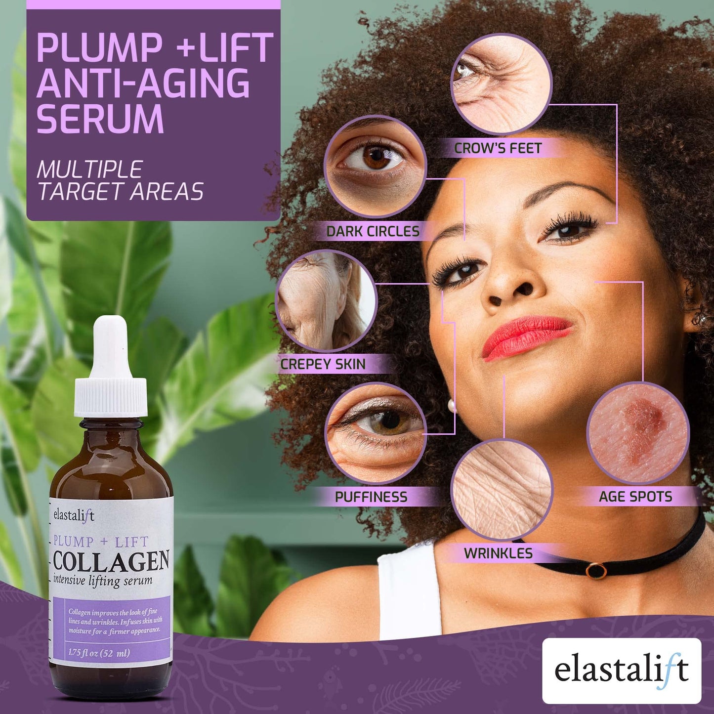 Elastalift Collagen Facial Serum Lifting, Plumping, Firming Collagen Serum For Face Improves Elasticity, Evens Skin Tone, Plumps, & Lifts Sagging Beauty & Personal Care Elastalift
