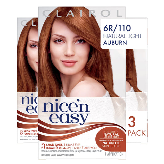Clairol Nice'n Easy Permanent Hair Dye, 6W Light Mocha Brown Hair Color, Pack of 1 Beauty & Personal Care Clairol