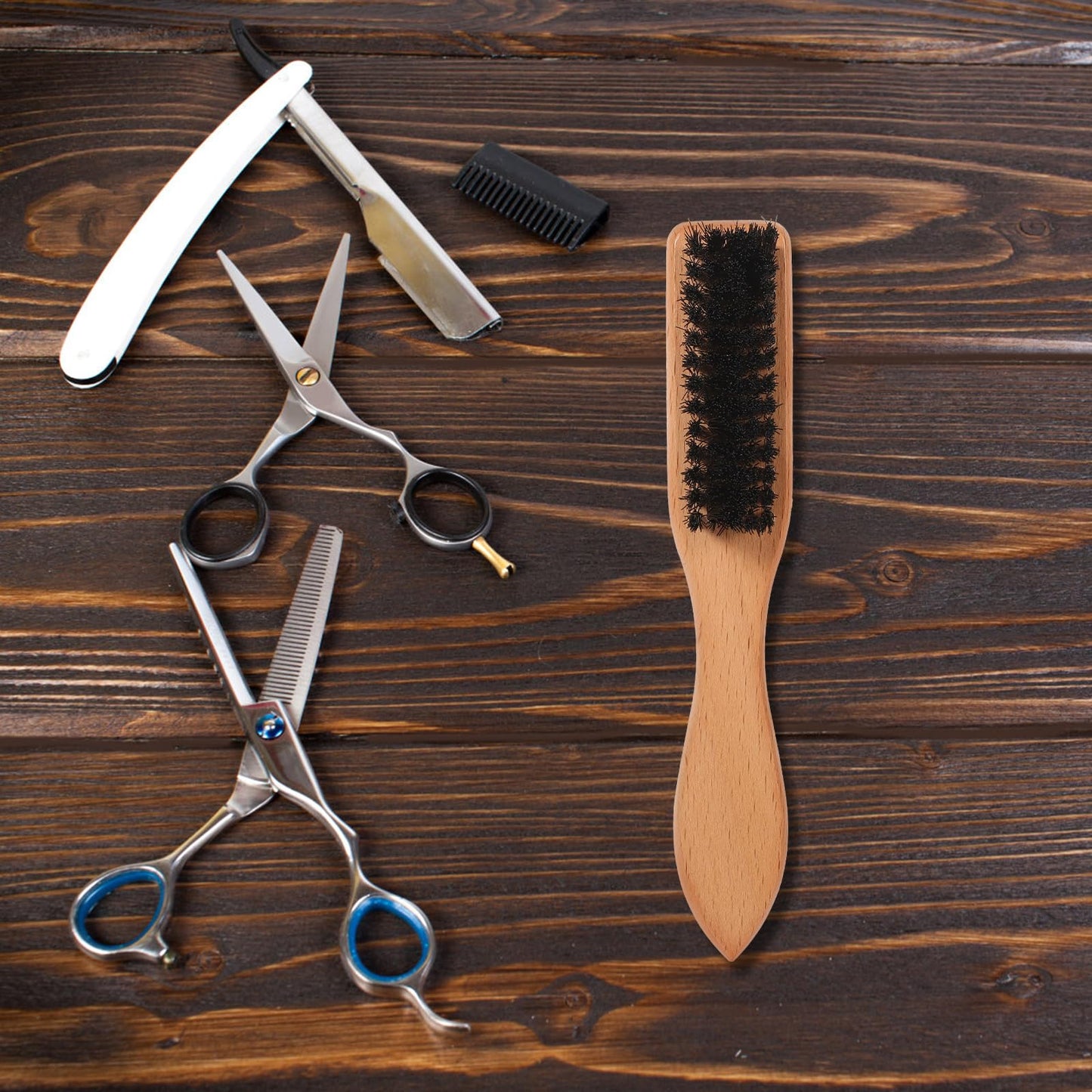 Beech Handle Boar Bristle Beard Brush Wood Mustache Brush Soft Hair Bristles Beard Grooming Brush Shaving for Men Beard Comb for Men Beard Beard Beauty and Personal Care Healifty