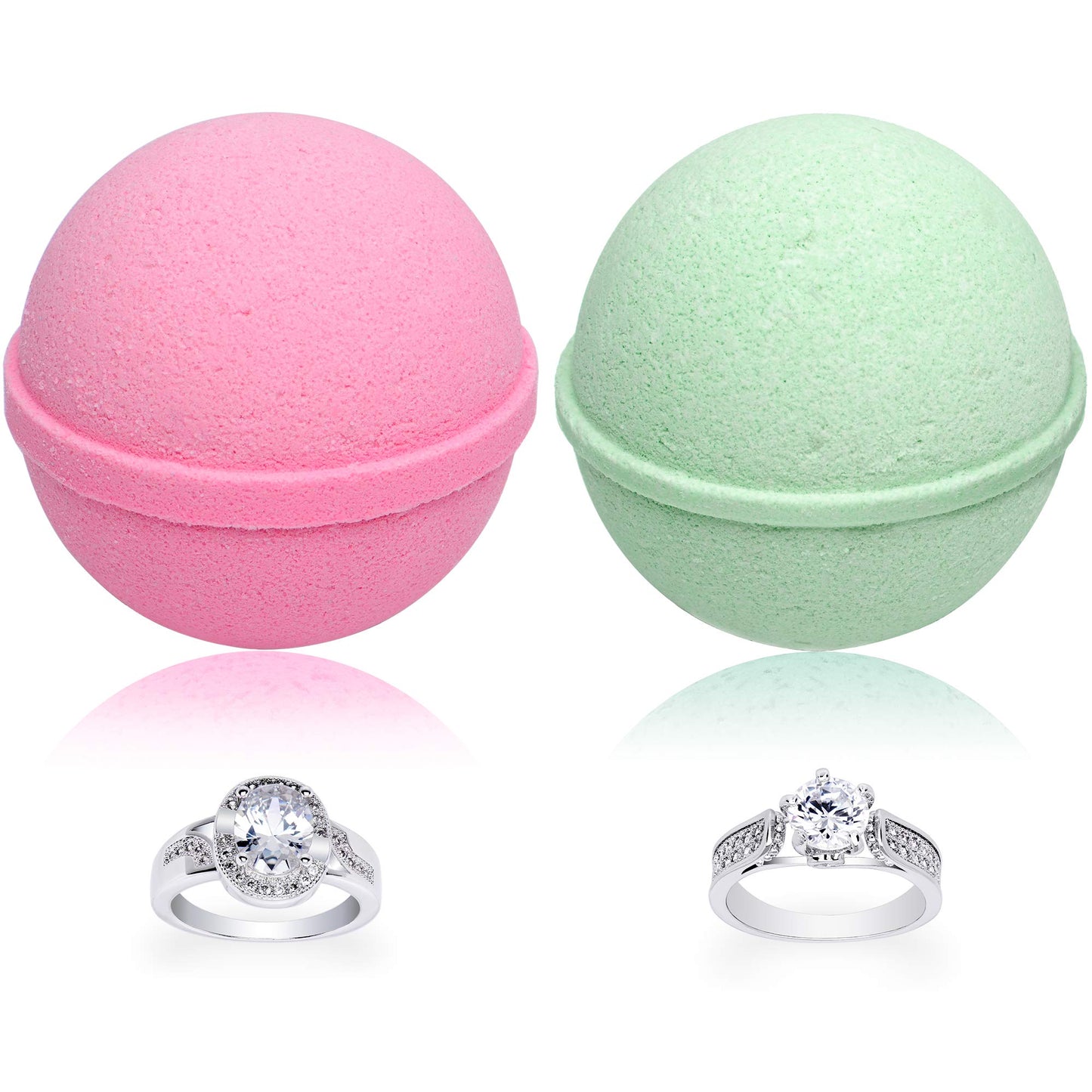 Mermaid Love Potion Bath Bombs Gift Set of 2 with Size 9 Ring Surprise Inside Each Made in USA Beauty & Personal Care Jackpot Candles