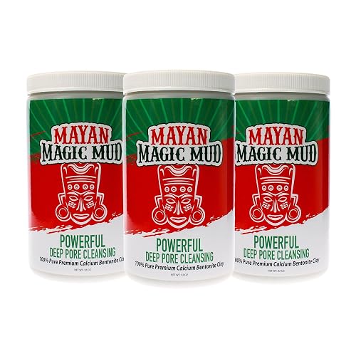 Mayan Magic Mud- Premium Indian Healing Clay- Powerful Deep Pore Cleansing Facial and Body Mask- 100% Pure Calcium Bentonite Clay- Treat Acne Beauty & Personal Care Mayan Magic Mud