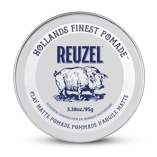 REUZEL Clay Matte Pomade, Medium All Day Hold, Water Soluble Styling, Matte Finish and Flake Free, Easy To Wash Out, For All Hair Types Beauty & Personal Care REUZEL