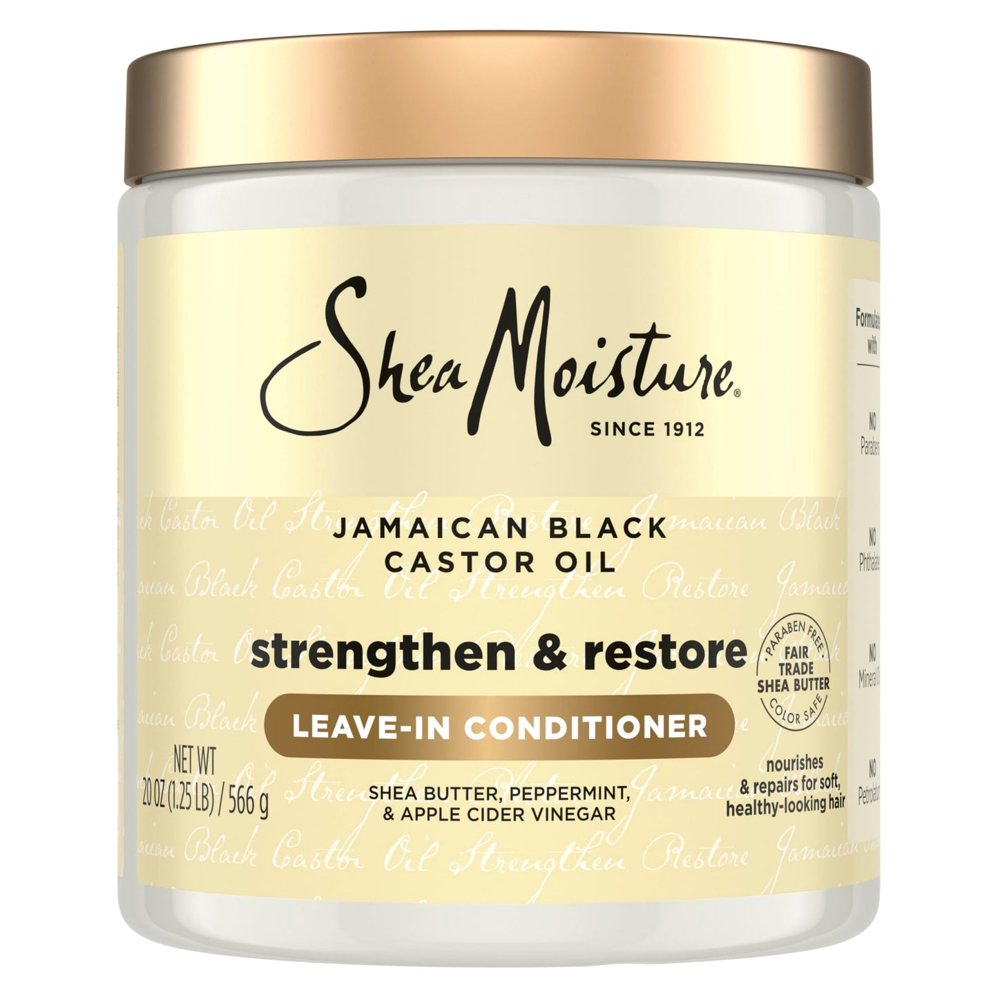 SheaMoisture Leave In Conditioner Jamaican Black Castor Oil Conditioner For Hair To Soften and Detangle Hair 20 oz Beauty & Personal Care Shea Moisture