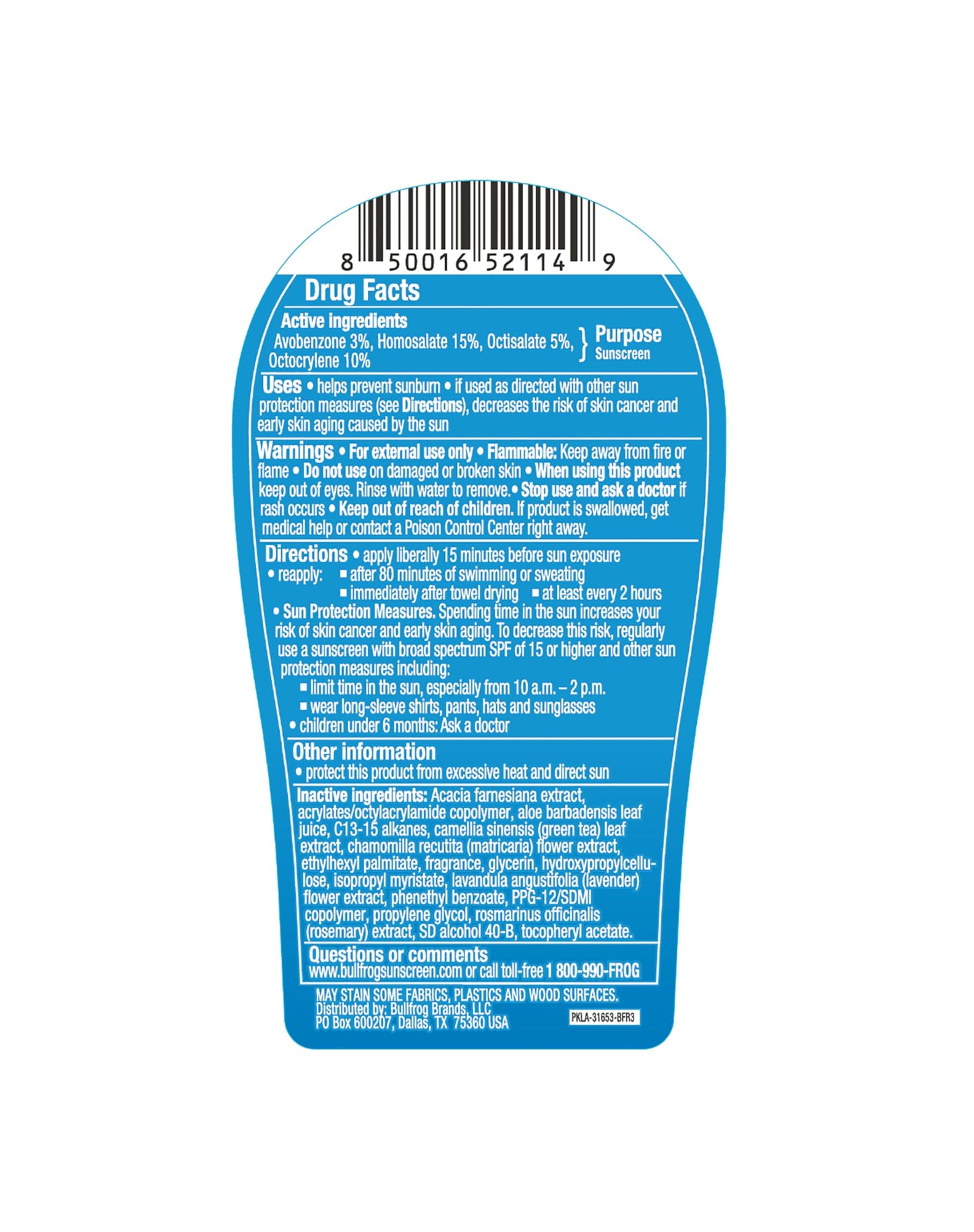 Bullfrog Quik Gel Sunscreen SPF 50 | Oxybenzone & Octinoxate Free | Broad Spectrum Moisturizing UVA/UVB, 5oz… Beauty & Personal Care Bullfrog