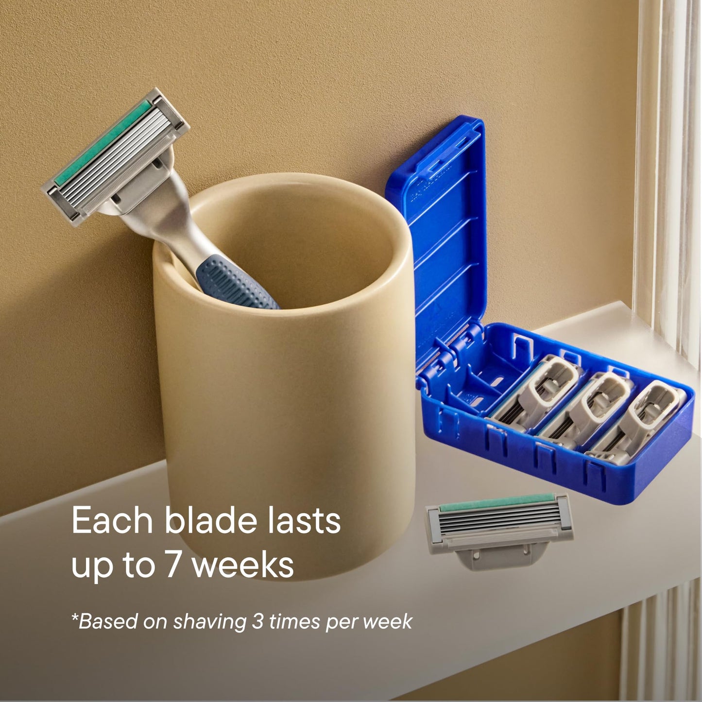 Harry's Plus Starter` Shaving Kit for Men - Premium Handle, 5 Razor Blade Cartridges, Foaming Shave Gel, and Travel Blade Cover - Advanced Pivoting Beauty and Personal Care Harry's