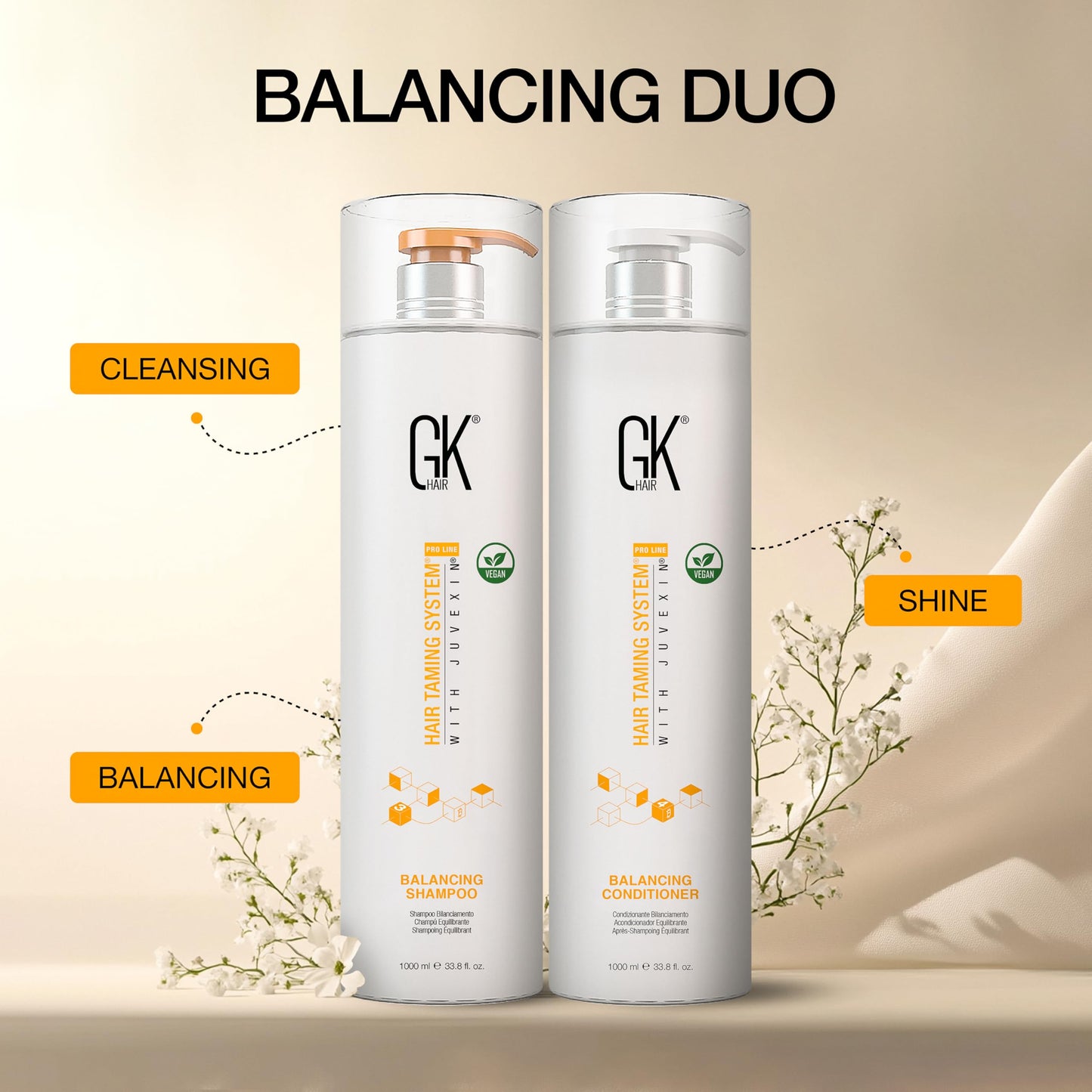 GK HAIR - Balancing Shampoo and Conditioner Set for Oily Hair, Clarifying & Refreshing Formula with Gentle Fragrance, Sulfate-Free, 72-Hour Freshness Beauty & Personal Care GK HAIR