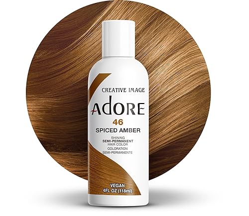 Adore Semi Permanent Hair Color (046 Spiced Amber) | Vegan & Cruelty-Free Brown Hair Dye | No Ammonia, No Peroxide, No Alcohol | 4 Fl Oz Beauty & Personal Care Adore