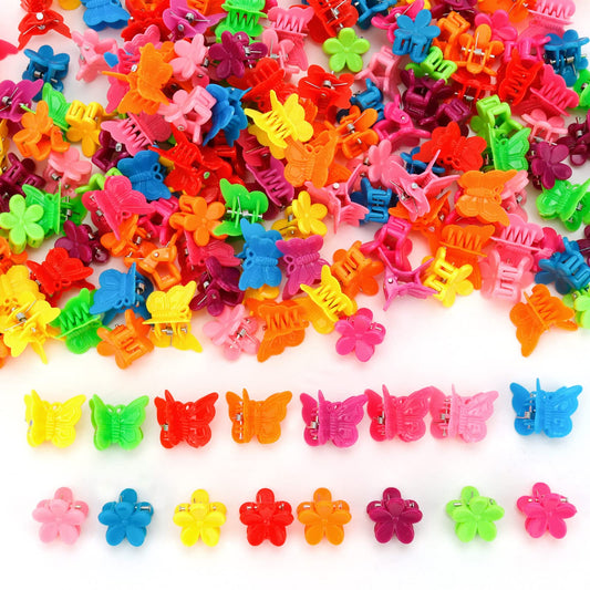 YISSION 200 Pcs Mini Hair Clips Flower Hair Clip Butterfly Hair Clips Small Claw Clips for Hair 90s Hair Accessories for Girls Women School Party Beauty & Personal Care YISSION