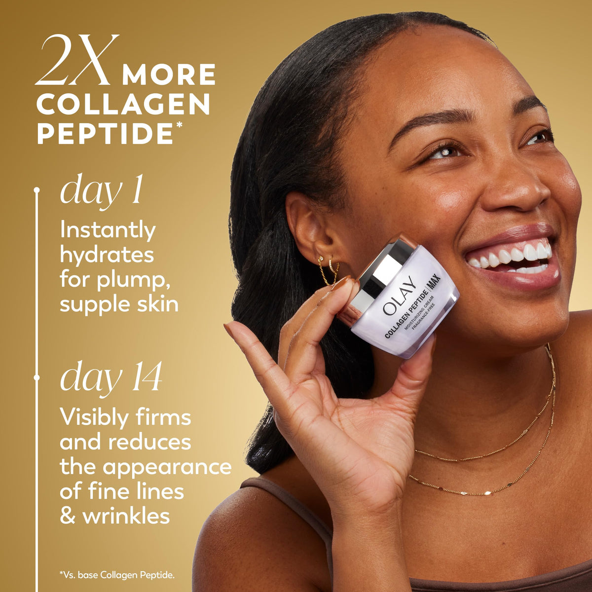 Olay Collagen Peptide Face Moisturizer, Firming Cream for Women, Fragrance-Free, Non-Greasy - Hydrating, Anti-Aging, Anti-Wrinkle, Smoothing of Fine Beauty & Personal Care Olay