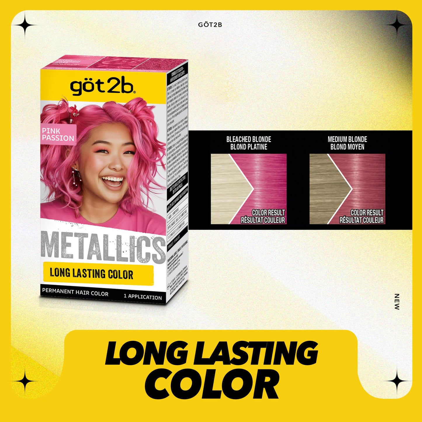 Got2b Metallics, Permanent Hair Color, M87 Pink Passion Beauty & Personal Care Got2B
