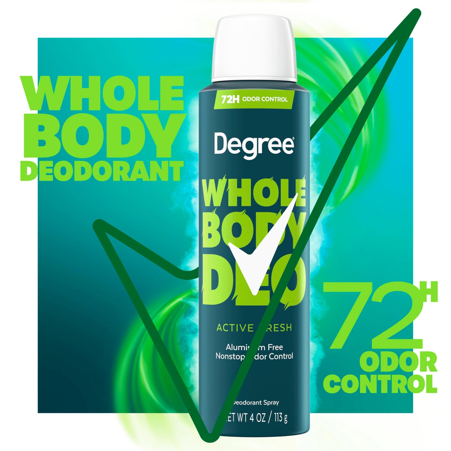 Degree Men Whole Body Deodorant Spray for Men, Active Fresh Scent, Aluminum Free 72H Odor Protection 4 oz Beauty and Personal Care Degree