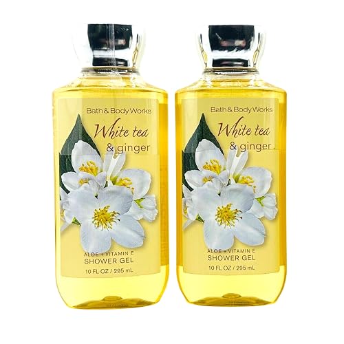 Bath & Body Works Shower Gel, Gift Set of 2, 10oz Each (White Tea Ginger) Beauty & Personal Care Bath & Body Works