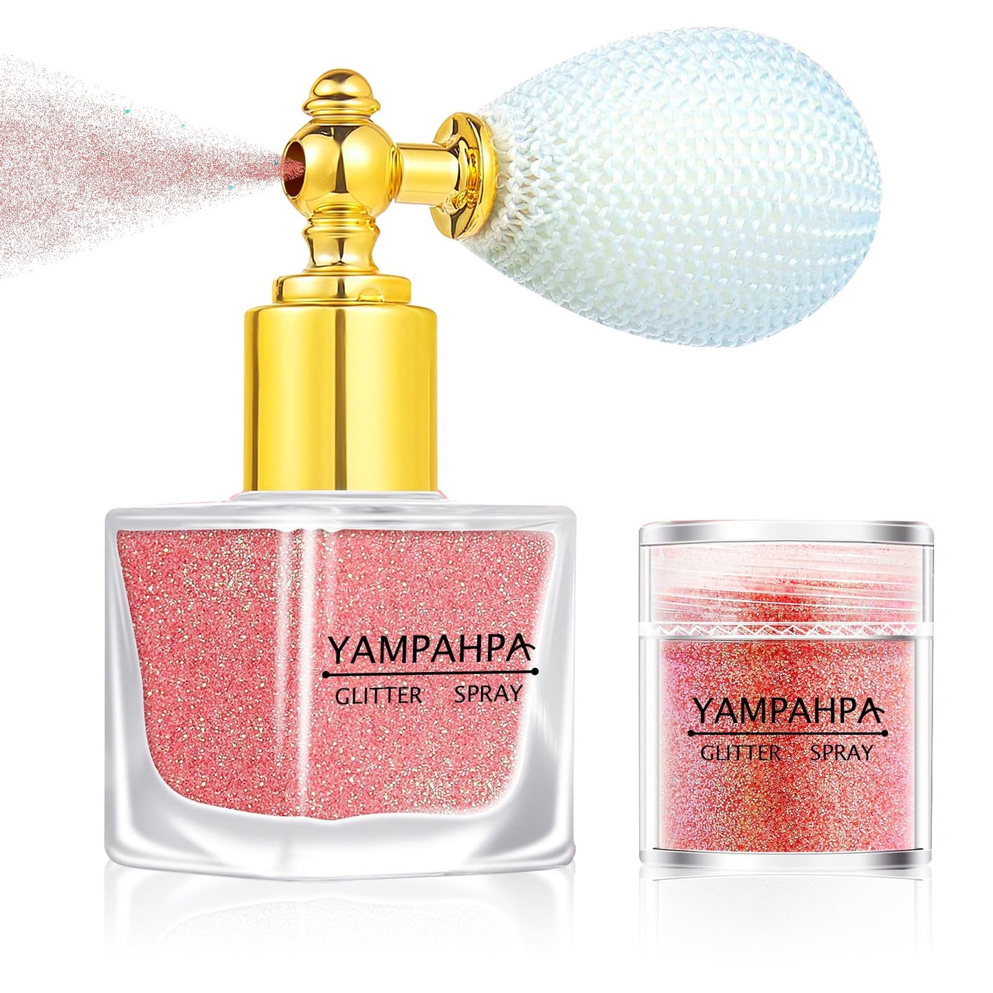 Body Glitter Spray, Pink Glitter Spray for Hair and Body, Include 1 Jar of Refills Beauty & Personal Care Yampahpa
