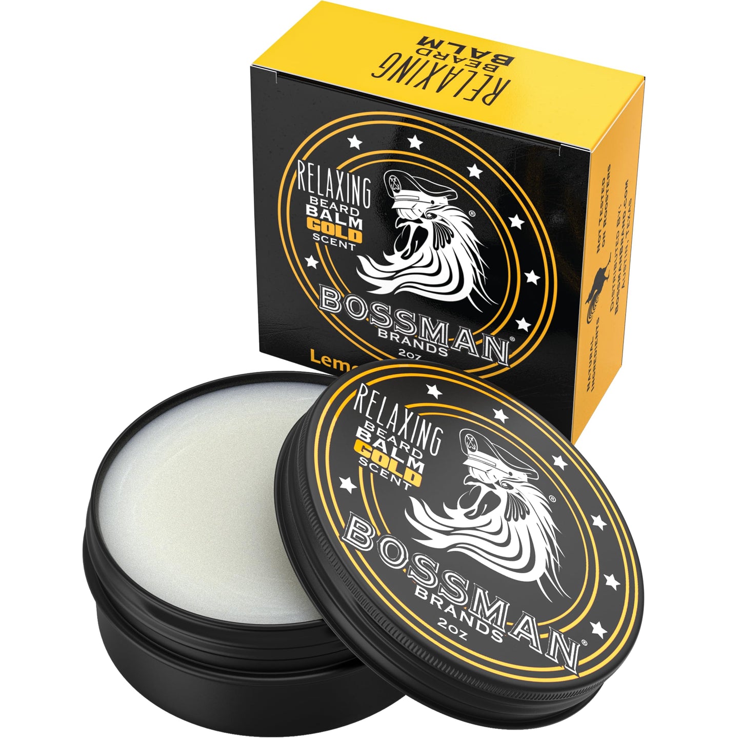 Bossman Relaxing Beard Balm for Men (Gold Scent) - Tames, Relaxes, Thickens & Softens for Ultimate Beard Care - Made in USA Beauty & Personal Care Bossman