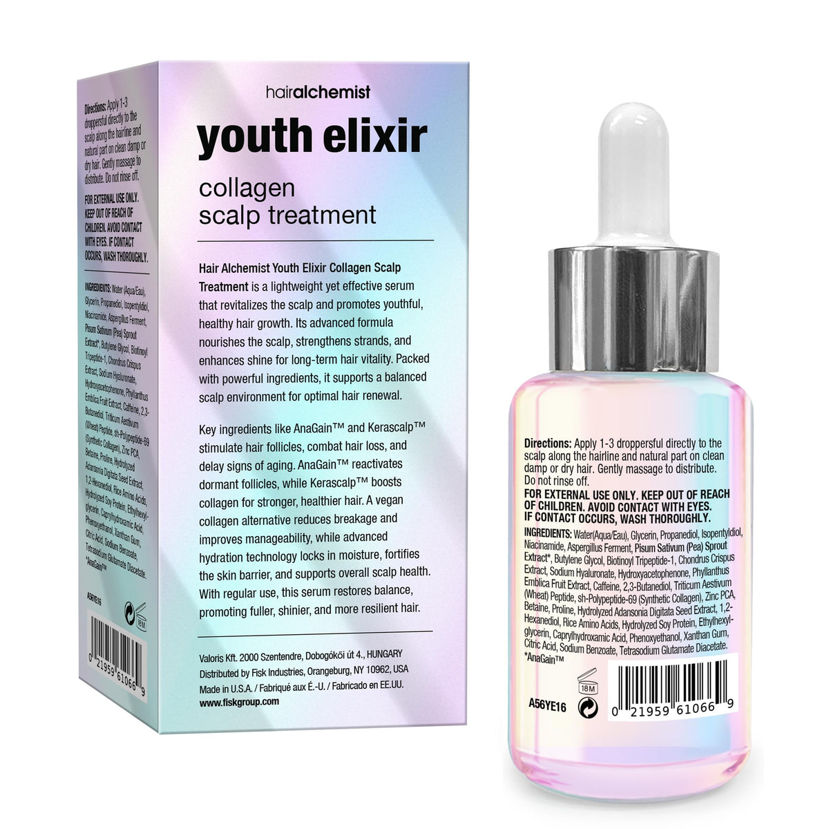 Hair Alchemist Youth Elixir Collagen Scalp Treatment 1.65 oz. for Youthfully Healthy Hair Growth, Texture and Shine, Lightweight Scalp Revitalizing Beauty & Personal Care Hair Chemist