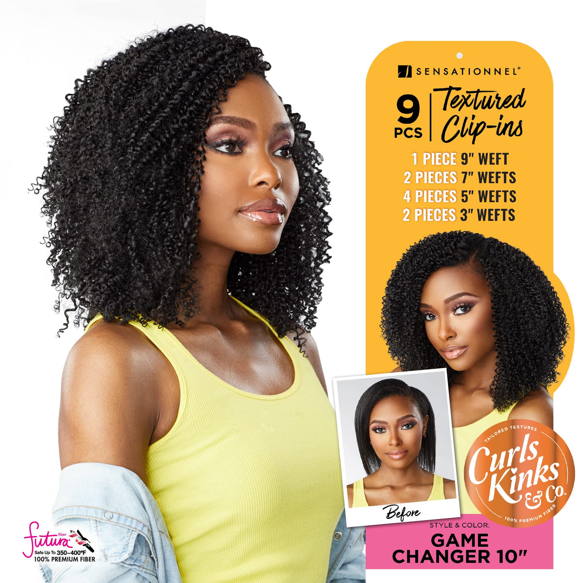 Sensationnel Curls Kinksandco Clip in-Game Changer 10 Inch,TH2/BG