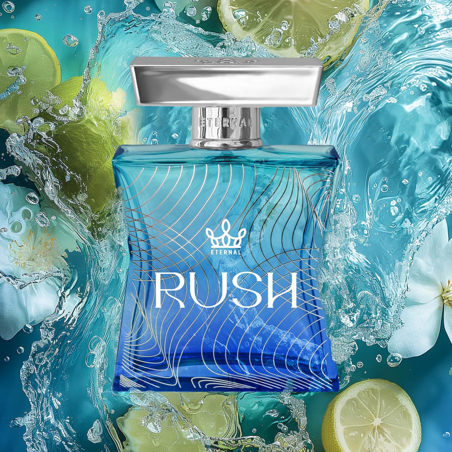 Eternal Fragrance - Scent Eternal Rush - 3.4 oz (100ml) - EDP - Vegan - Clean Ingredients - Designer Inspired Cologne Spray for Men - 2000 sprays per Beauty & Personal Care Eternal Fragrance