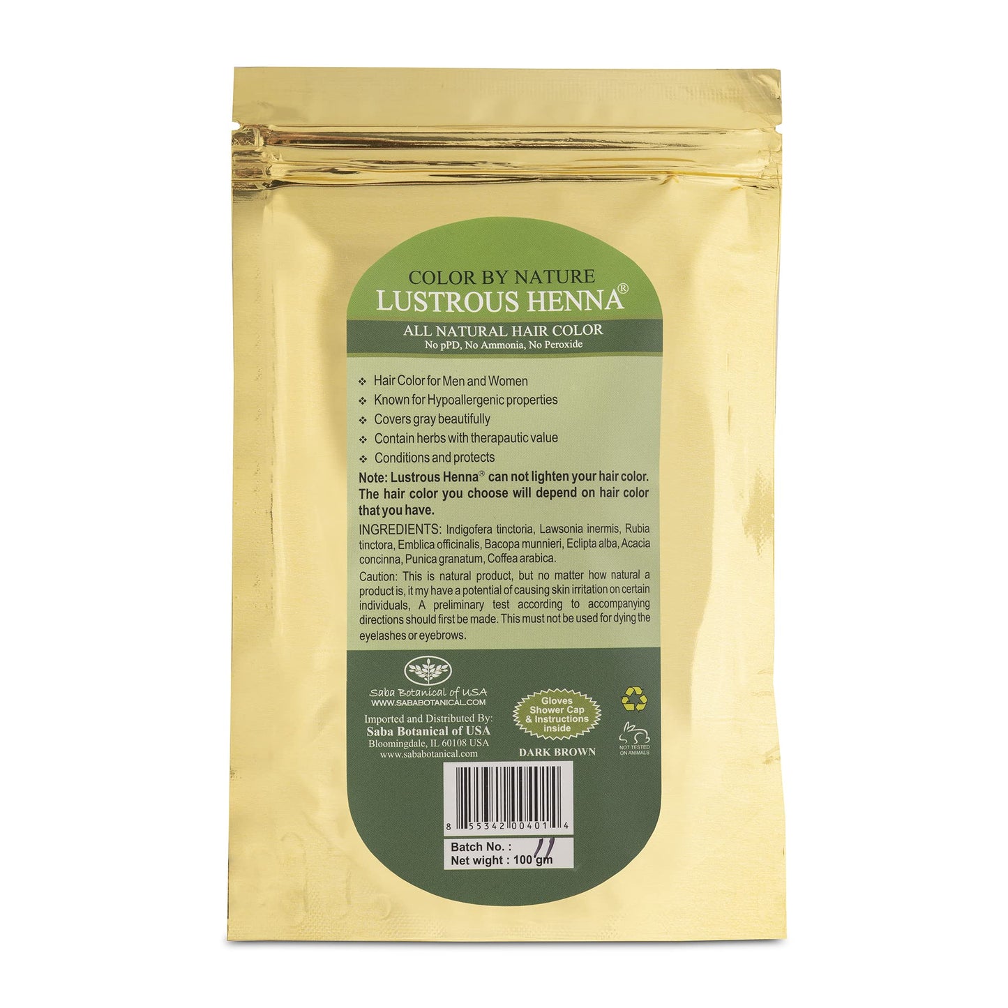 Dark Brown Color by Nature Lustrous Henna 100 grams Beauty & Personal Care Lustrous Henna