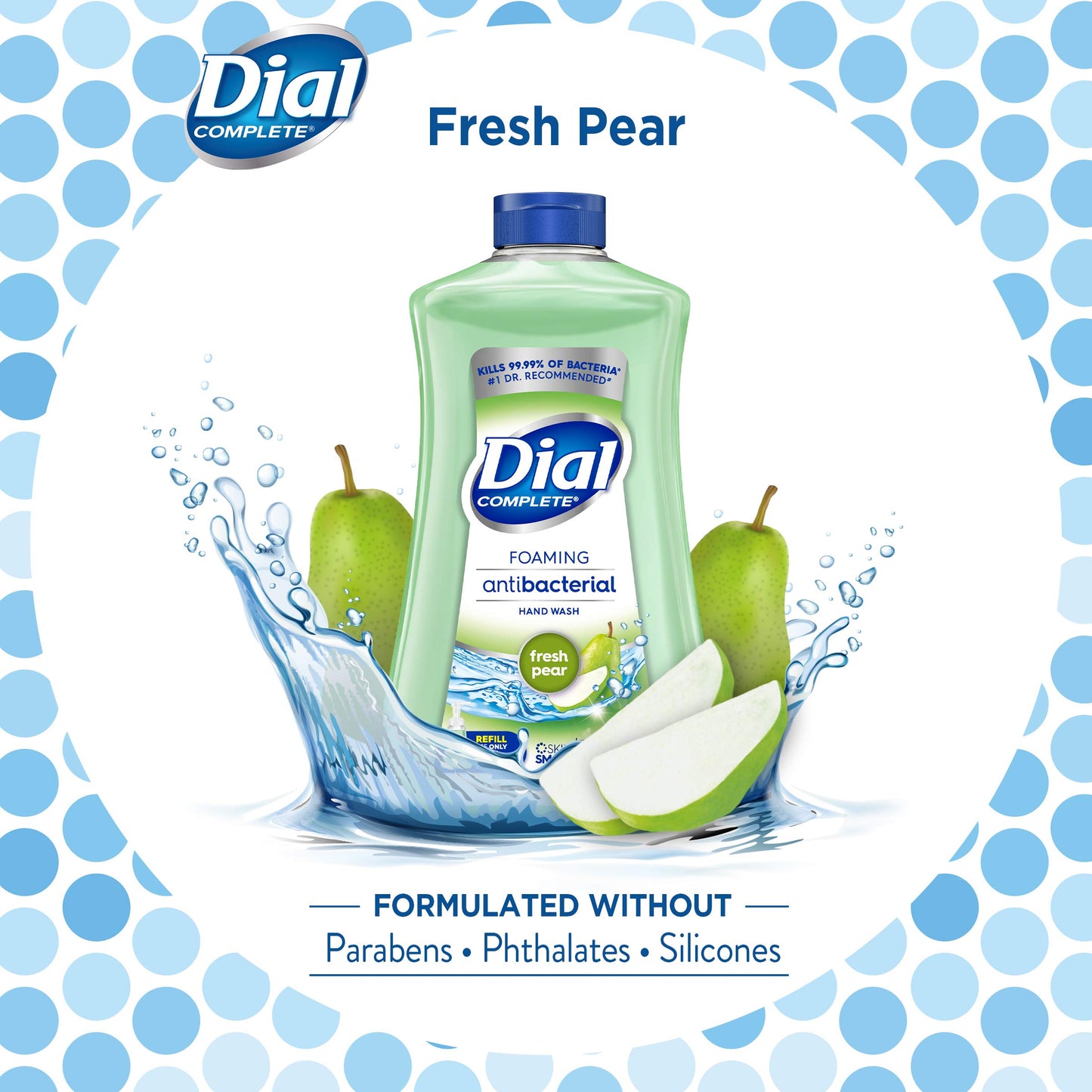 Dial Complete Antibacterial Foaming Hand Wash Refill, Fresh Pear, 32 fl oz (Pack of 3) Beauty & Personal Care Dial