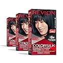 Revlon Colorsilk Beautiful Color Permanent Hair Color, (OLD VERSION) 12 Natural Blue Black (Pack of 3) Beauty & Personal Care REVLON