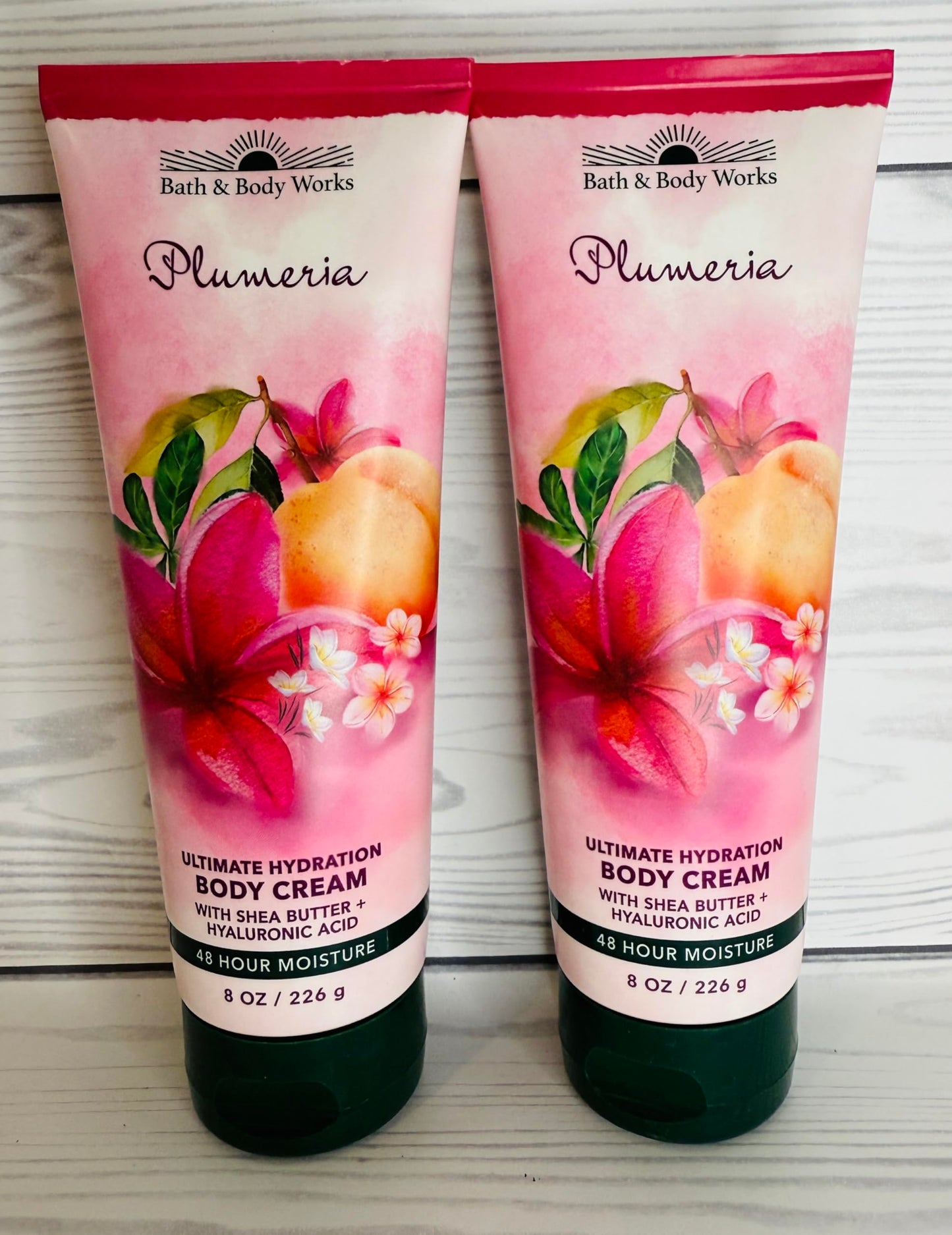 Bath & Body Works Womens Plumeria Ultimate Hydration Body Cream 8 Ounces Pack of 2 Beauty & Personal Care Bath & Body Works