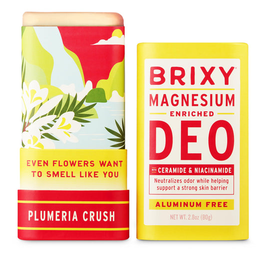 BRIXY Magnesium Deodorant, Ceramide & Niacinamide, Aluminum Free, Baking Soda Free, Plastic Free Packaging, Vegan and Certified Cruelty Free, Patent Beauty and Personal Care BRIXY