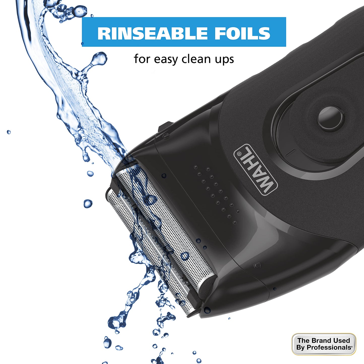 Wahl Compact Rechargeable Lithium Ion Shaver Kit with Hygienic Rinseable Foils & Cutter Bar with Dual Flexible Foils that Move with the Contours Beauty and Personal Care Wahl