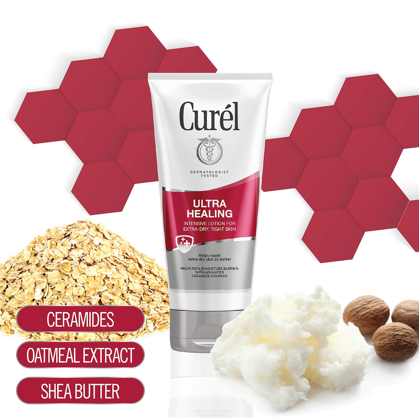 Curél Ultra Healing Body Lotion, Moisturizer for Extra Dry Skin, Body and Hand Lotion with Advanced Ceramide Complex and Hydrating Agents, 6 Ounce Beauty & Personal Care Curel