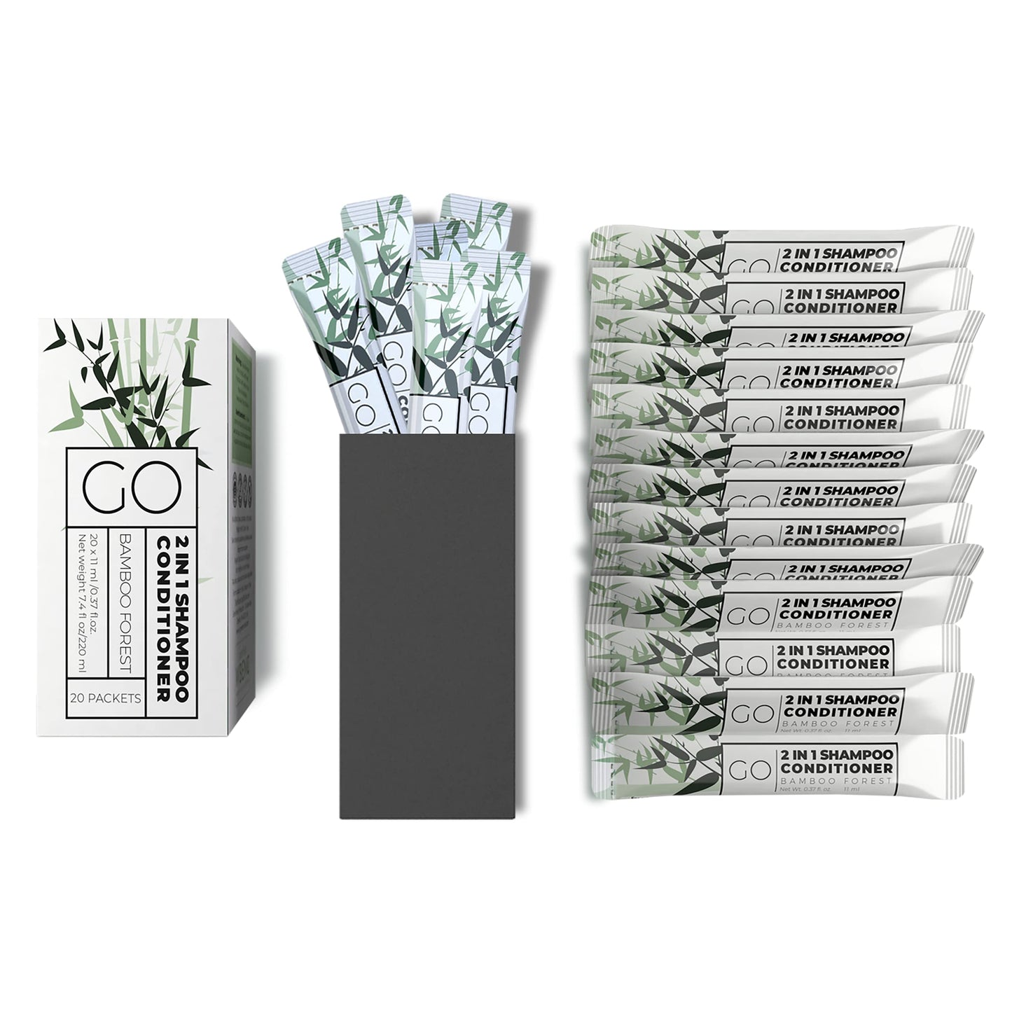 Travel Size Shampoo and Conditioner Set of 20 - 2 in 1 Single Use Travel Shampoo and Conditioner (Sulfate Free) - Hotel Amenities, Homeless Care Kit. Beauty & Personal Care Go Essentials