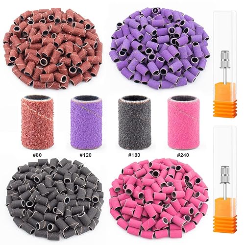Rolybag Sanding Bands for Nail Drill Nail Sanding Bands Professional Sanding bit Nails 240 Pieces 4 Color Coarse Fine Grit Efile Sand Set Beauty & Personal Care Rolybag