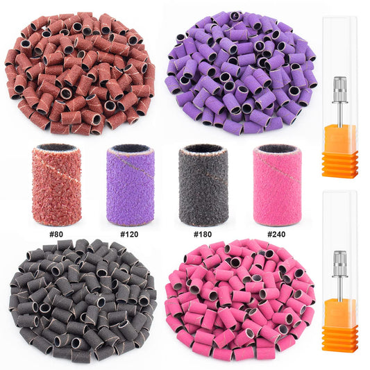 Rolybag Sanding Bands for Nail Drill Nail Sanding Bands Professional Sanding bit Nails 240 Pieces 4 Color Coarse Fine Grit Efile Sand Set Beauty & Personal Care Rolybag