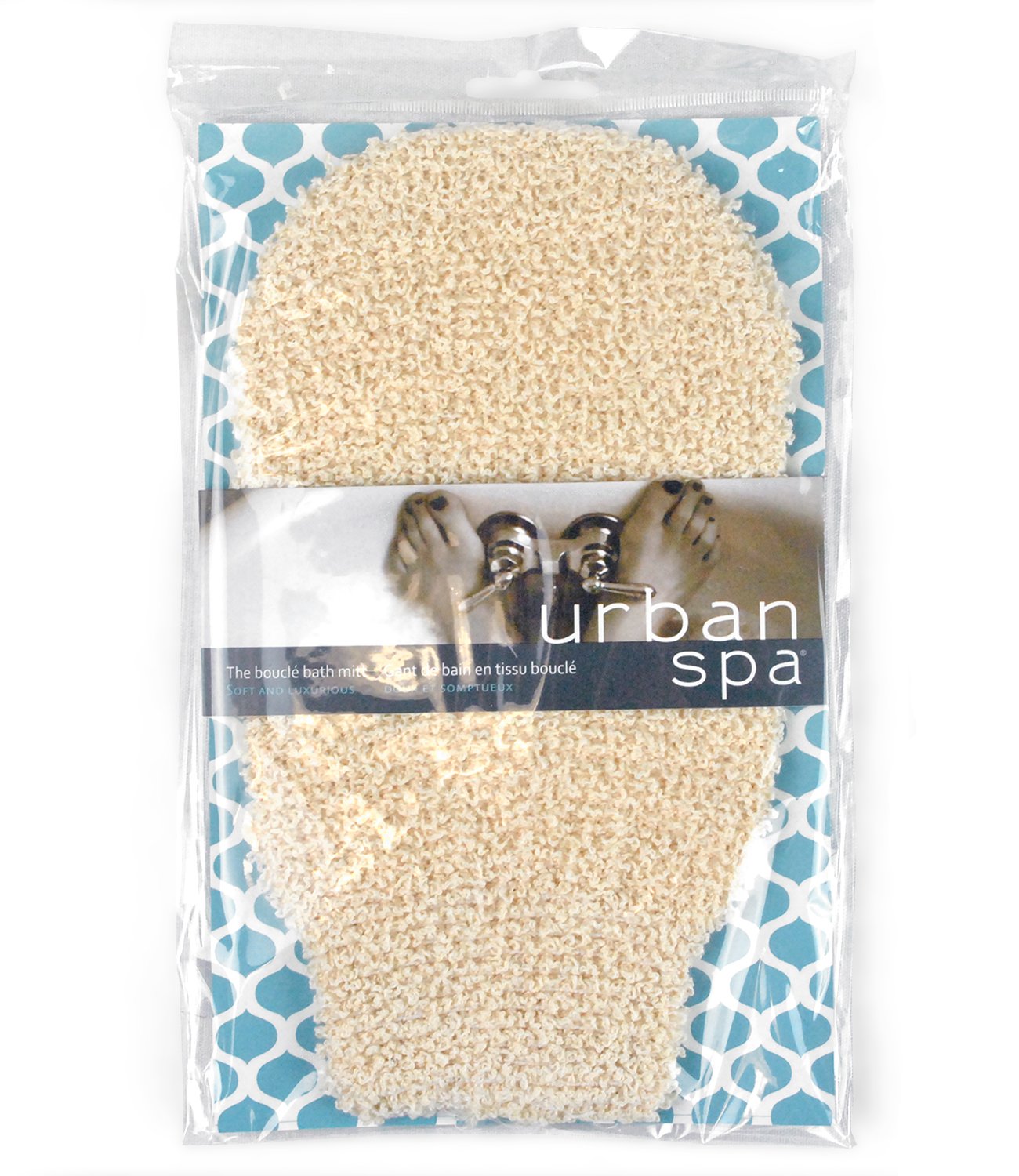 Urban Spa Boucle Bath Mitt For Shower, Bath, Exfoliating and Cleansing 1 Count (Pack of 1) Beauty and Personal Care Urban Spa