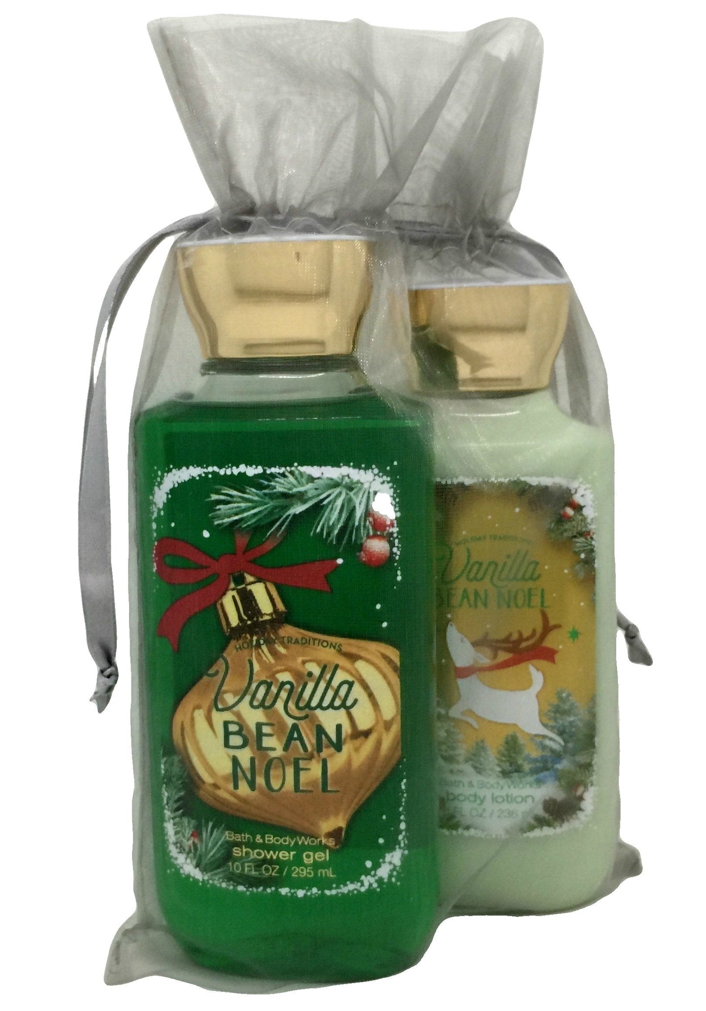 Bath & Body Works Vanilla Bean Noel Gift Set Bundle of Shower Gel and Body Lotion Beauty and Personal Care Bath & Body Works