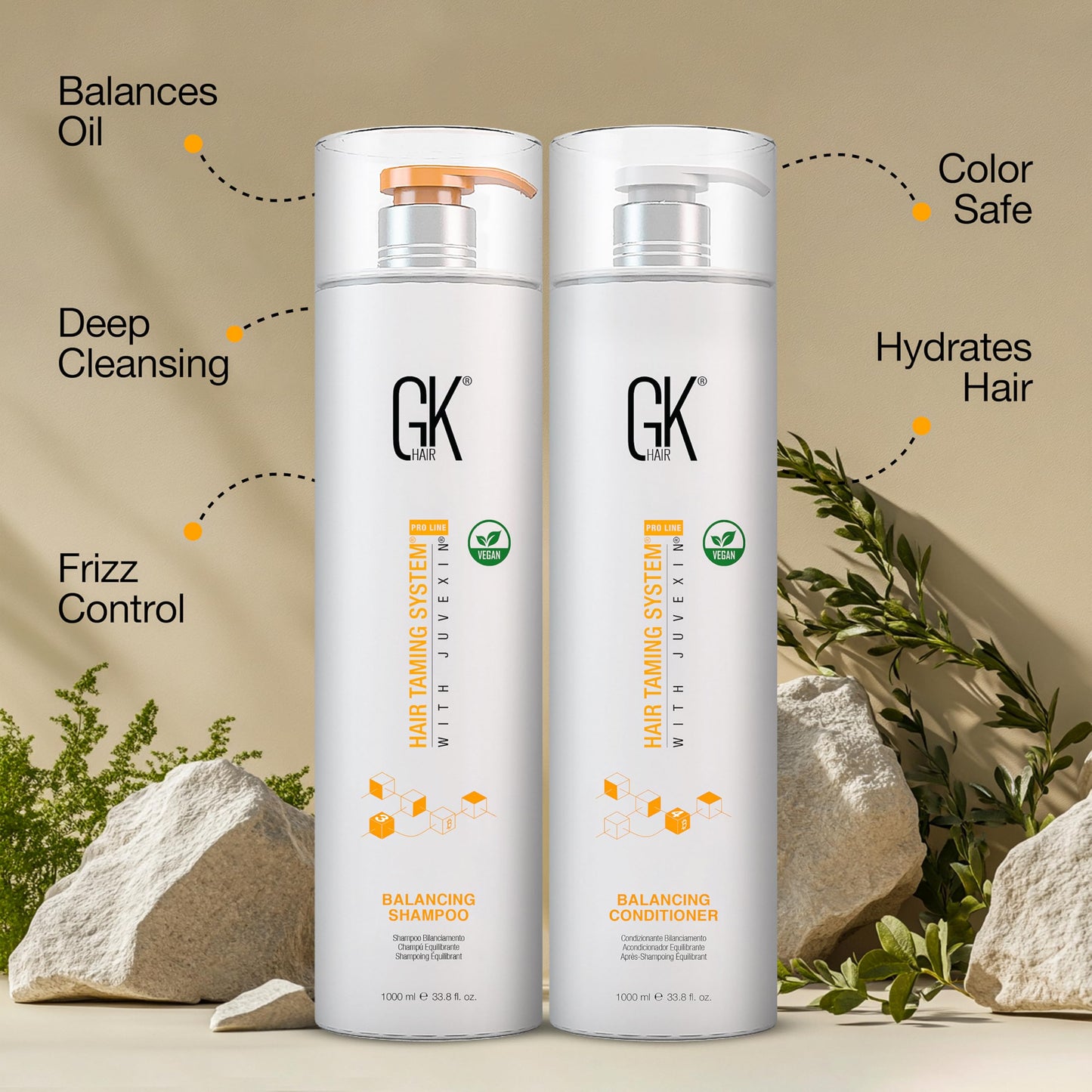 GK HAIR - Balancing Shampoo and Conditioner Set for Oily Hair, Clarifying & Refreshing Formula with Gentle Fragrance, Sulfate-Free, 72-Hour Freshness Beauty & Personal Care GK HAIR