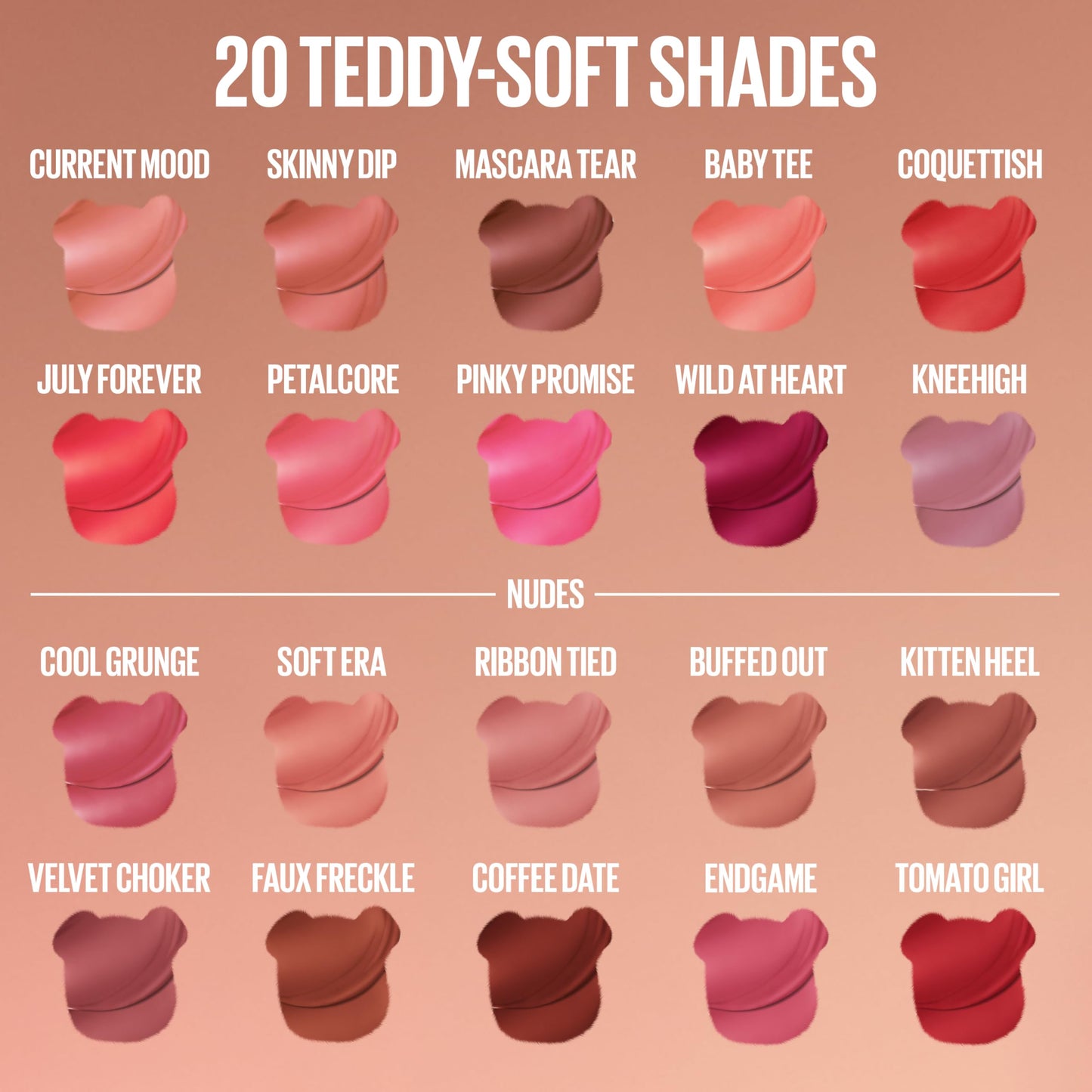 MAYBELLINE Super Stay Teddy Lip Tint, Long Lasting Matte Lipstick For Up To 12HR Wear, Current Mood, 1 Count Beauty & Personal Care MAYBELLINE