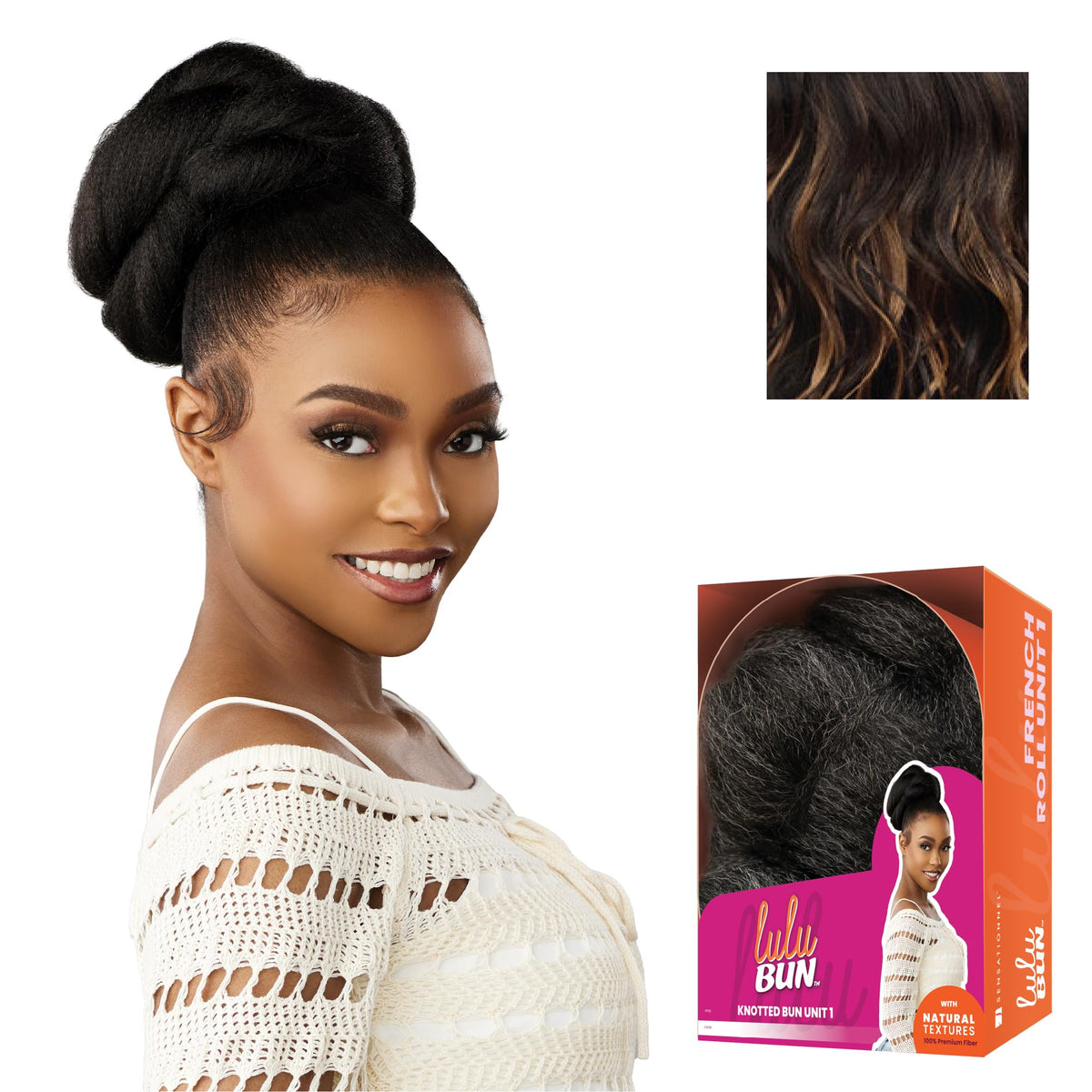 Sensationnel Lulubun Updo Hairextensions-Knotted Bun Unit 1,F1B/27