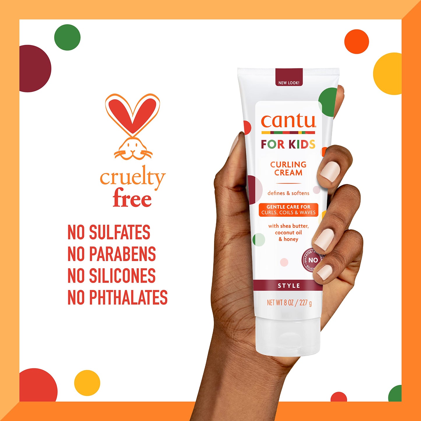 Cantu Care for Kids Paraben & Sulfate-free Curling Cream with Shea Butter, 8 oz (Pack of 3) Beauty & Personal Care Cantu
