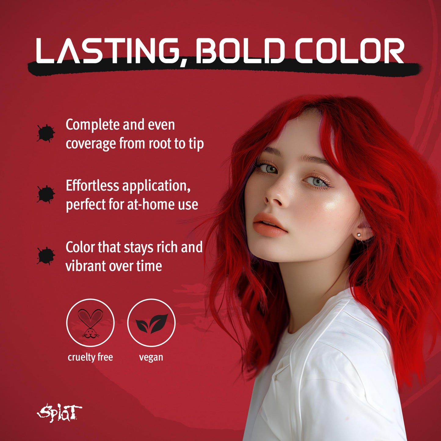 Splat Luscious Raspberries Semi Permanent Hair Dye Kit with Bleach, 1 Application, Includes Red Hair Dye, Oxide & Bleach Powder, Vegan & Cruelty Free Beauty & Personal Care Splat