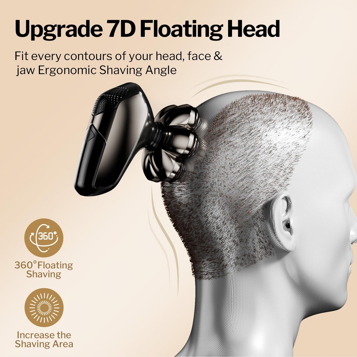????%?????? Head Shavers for Bald Men: 5-in-1 Electric Razor with 7D Floating Blades - IPX7 Waterproof Grooming Kit, Detachable Magnetic Head, 90-Min Wet Beauty and Personal Care SHPAVVER ETHUP