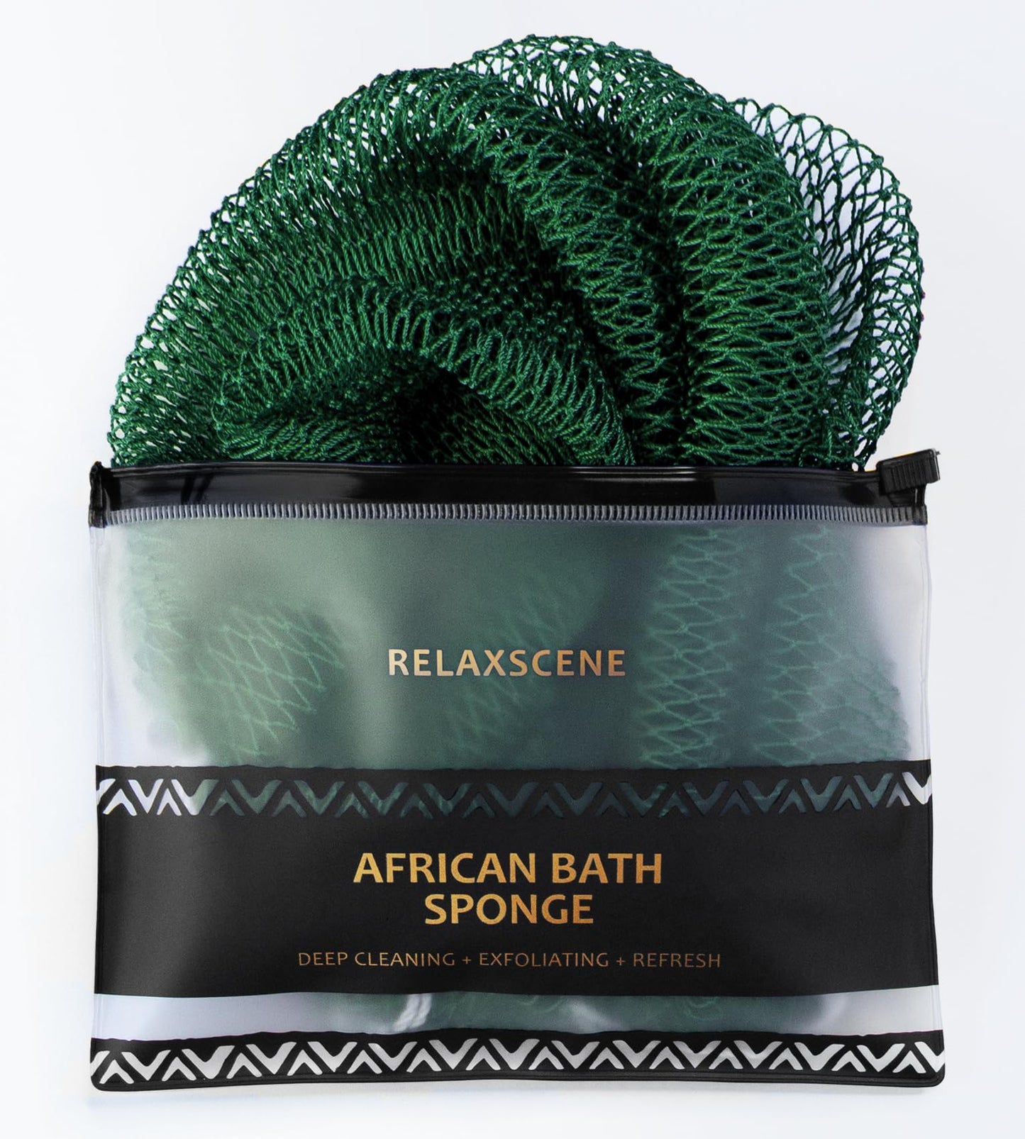 African Net Sponge Authentic - Exfoliating Back Scrub Bath Sponge with Knots - Afro Scrub Body Scrubber Exfoliator Washcloth - African Body Care Daily Beauty and Personal Care RelaxScene